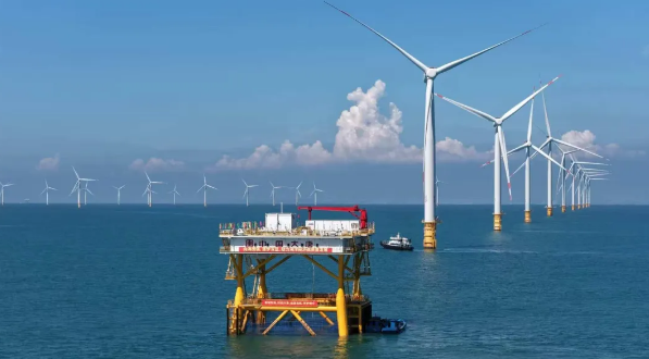 国内首个！吸力筒基础桁架式“风渔融合”型海洋牧场投产